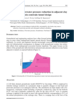 Total Head and Porewater Pressure Reduction in Adjacent Clay Basin Constrain Tunnel Design