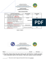 JULIUS 2nd Quarter Summative Test (With Table of SPECS and Answer Key