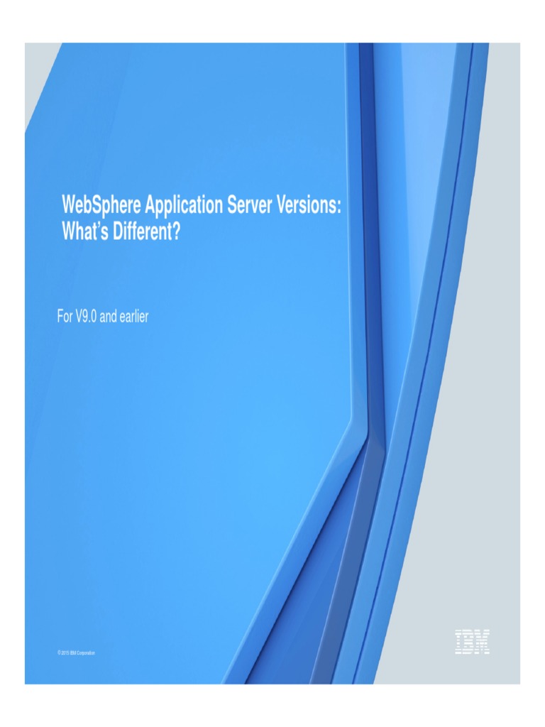 WebSphere Application Server Versions Whats Different | PDF | Cloud ...