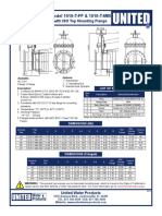 NRS Gate Valves with Top Flange, AWWA C509-C515 - Water Works - Model 1010-T