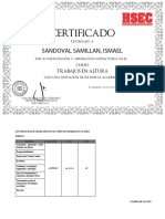Certificado: Sandoval Samillan, Ismael