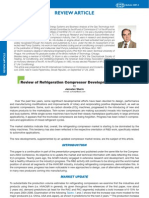 Review Article: Review of Refrigeration Compressor Developmental Trends