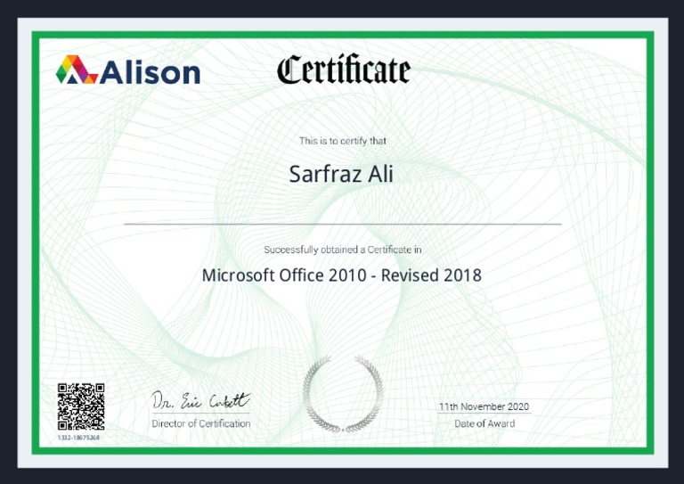 Alison Certificate 1332 18675268 PDF Alison Certificate 1332 18675268 PDF