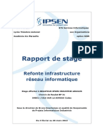 Rapport de Stage. Refonte Infrastructure Réseau Informatique - PDF