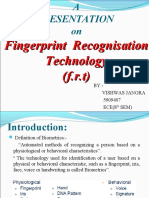 Fingerprint Recognisation Technology (F.R.T)