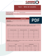 Óptimo del consumidor en 3 supuestos