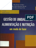 Gestão Unidades de Alimentação e Nutrição - Abreu, Spinelli e Pinto