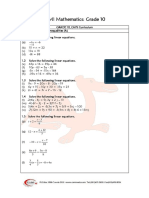 GRADE 10 - Equations and Inequalities - A