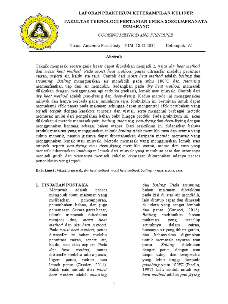 Teknik Memasak: Moist vs Dry Heat | PDF
