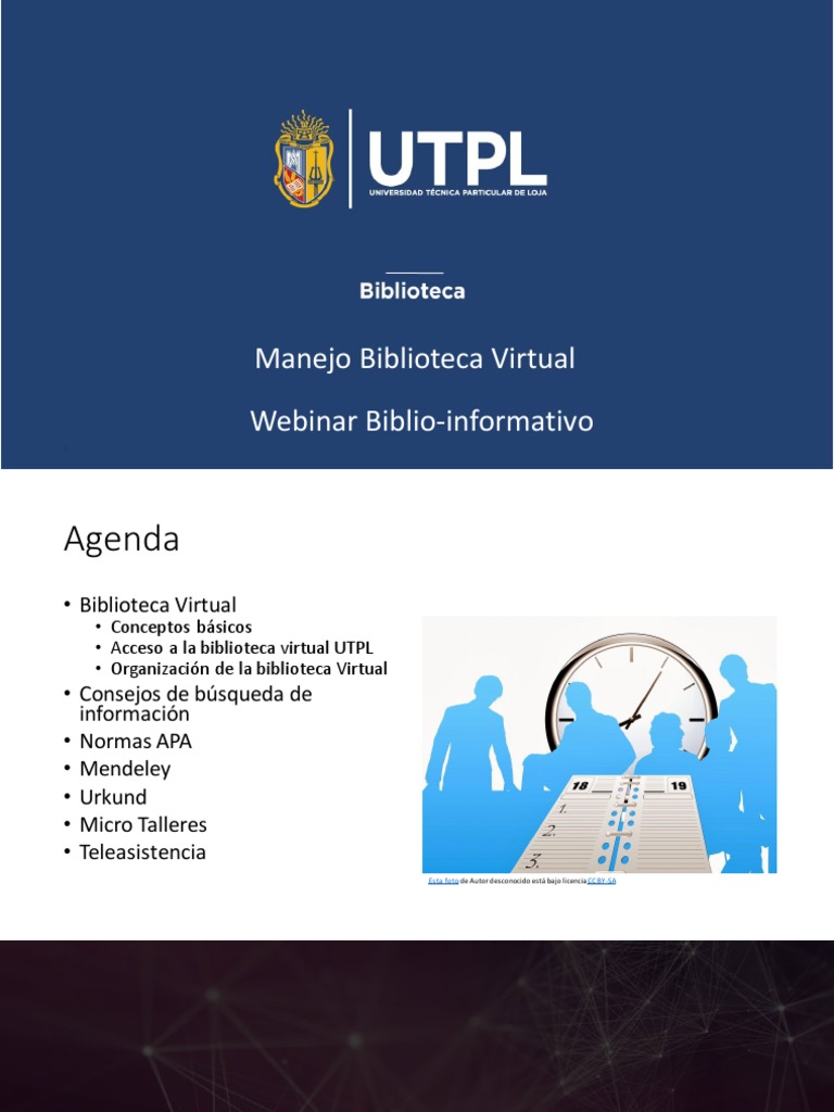 Manejo de Biblioteca Virtual UTPL | PDF | Libreria digital | Bibliotecas