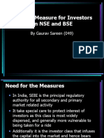 Security Measure for Investors on NSE and BSE