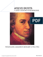 12 Duets for Alto and Tenor Saxophone Mozart