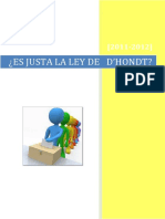 Informe Es Justa La Ley de Dondt