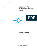 Agilent Cary 8454 UV-Visible Spectroscopy System: Operator's Manual