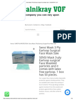 Sensi Mask 3 Ply Earloop Surgical Face Mask Sale - DALNIKRAY V.O.F