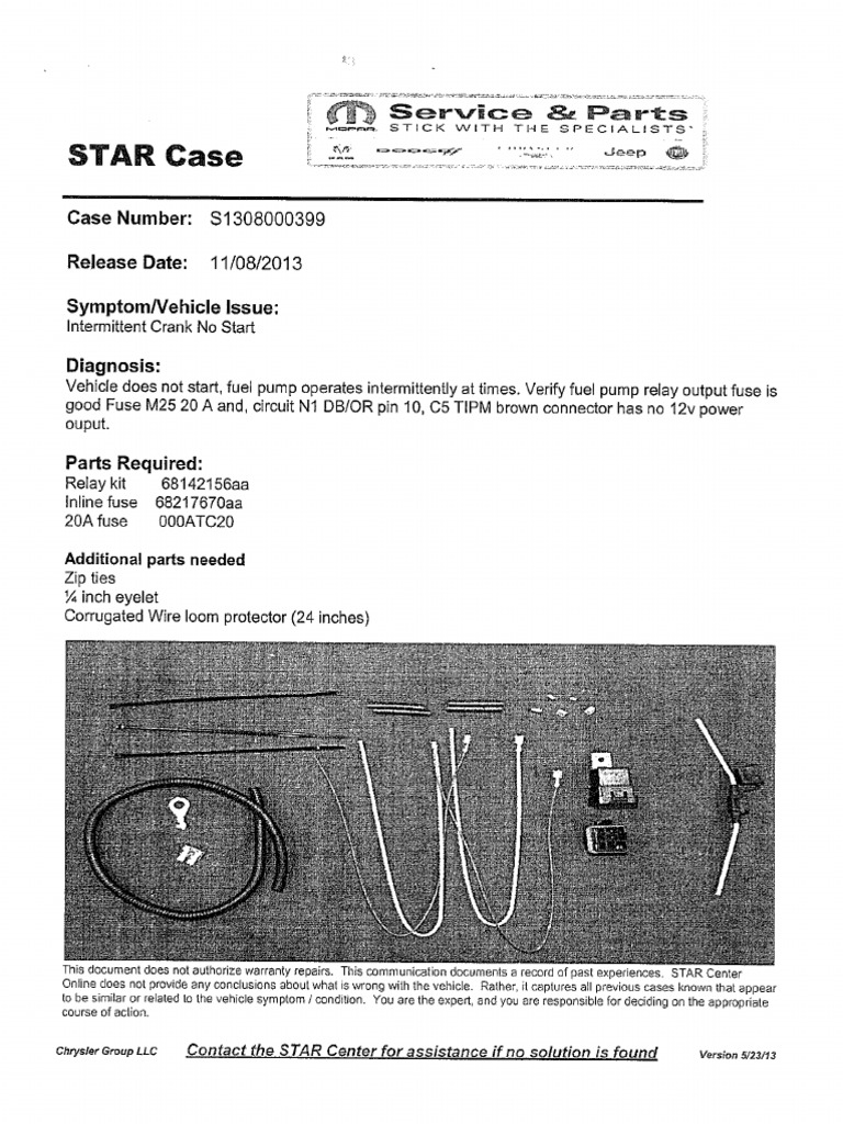 Dodge Caravan Fuel Pump Relay Bypass PDF