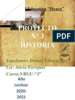 Unidad Educativa Huaca Proyecto 3 Historia 2020-2021
