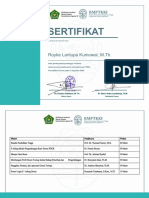 Sertifikat Seminar Sosialisasi E-Jafung