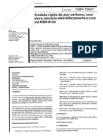 NBR 13057 - Eletroduto Rigido de Aco-Carbono Com Costura Zincado Eletroliticamente e Com Rosca NB