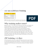 Why Training Makes Sense?: JSF and Richfaces Training