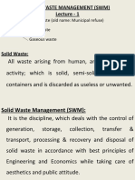 Solid Waste Management (SWM) Lecture - 1