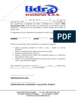 Acta de Constitucion Del Comite de Orden y Limpieza