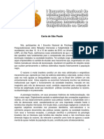 Carta de Sao Paulo USP 2010