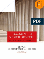 Fragmentele Stoicilor Vechi - Zenon Și Discipolii - Hans Von Arnim