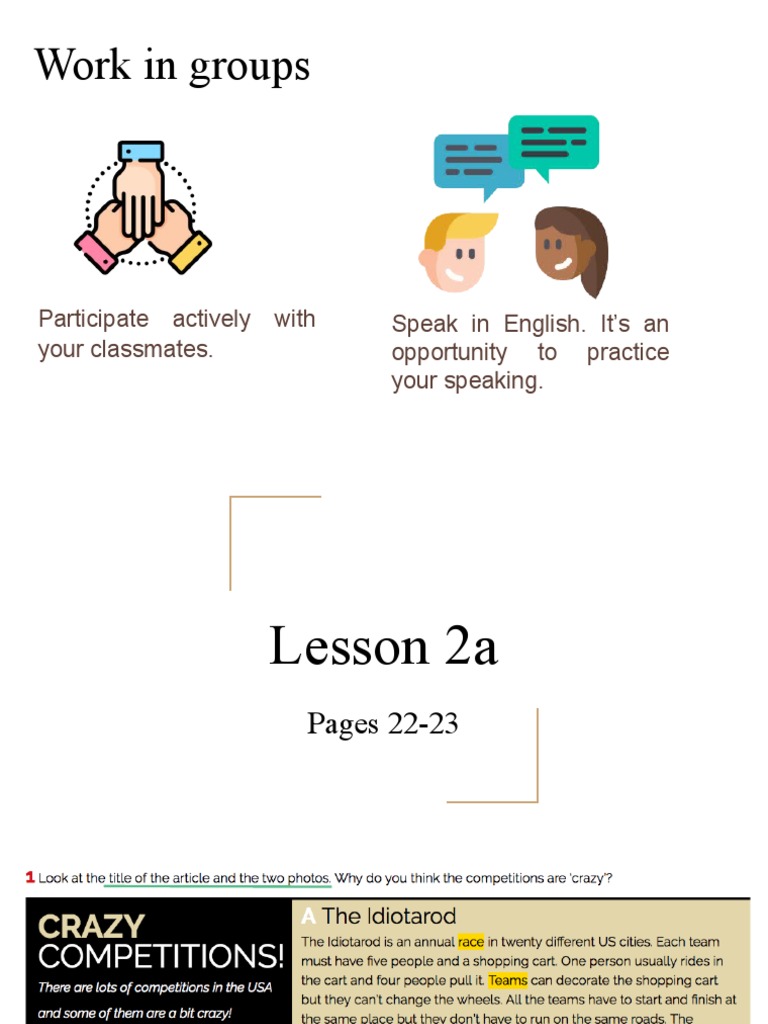 Group Speaking Activities for English Learners | PDF | Career & Growth ...