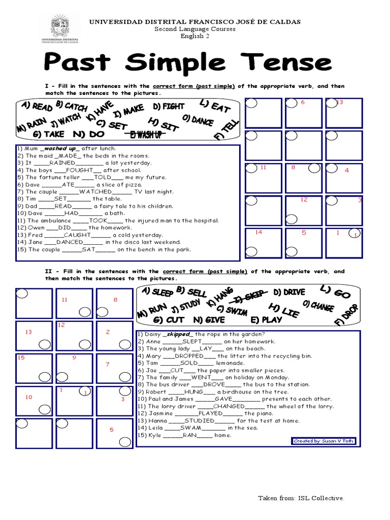 English 2 Past Simple Exercises | PDF