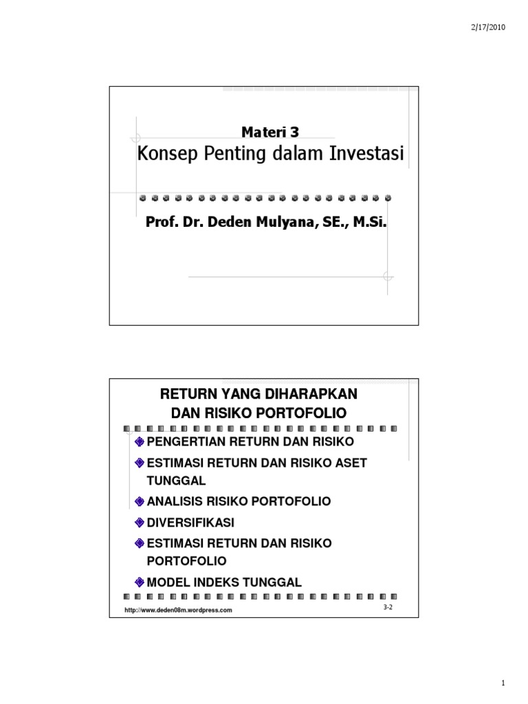 Konsep Penting Dalam Investasi Pdf