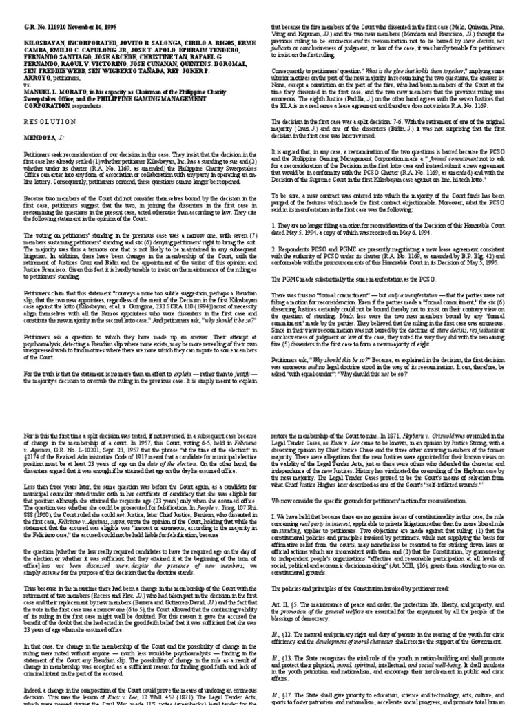Judicata or Conclusiveness of Judgment, or Law of The Case, It Was ...