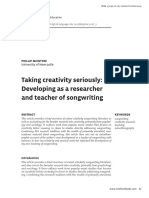 Taking Creativity Seriously As A Researcher and Teacher of Songwriting