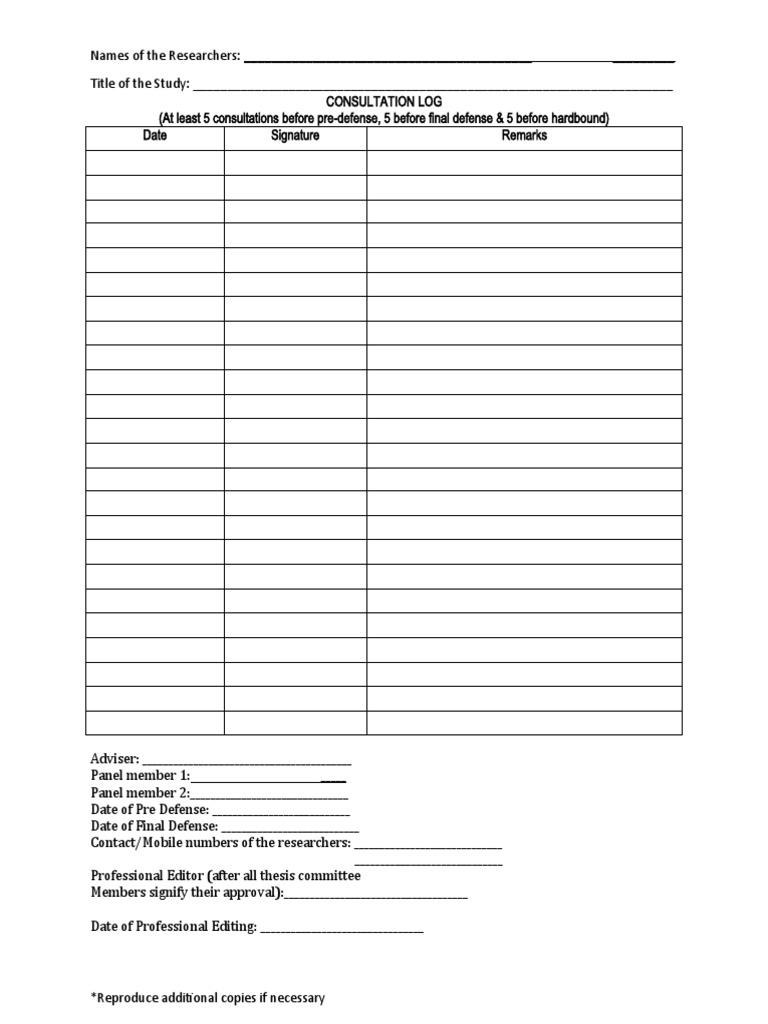 Consultation Log | PDF