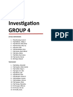 Crime Scene Investigation Group 4: Actual Participants