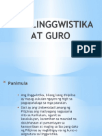 Ang Linggwistika at Guro
