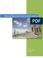 Unit of Instruction Justification: Farnoush H. Davis Boise State University 05/04/2010