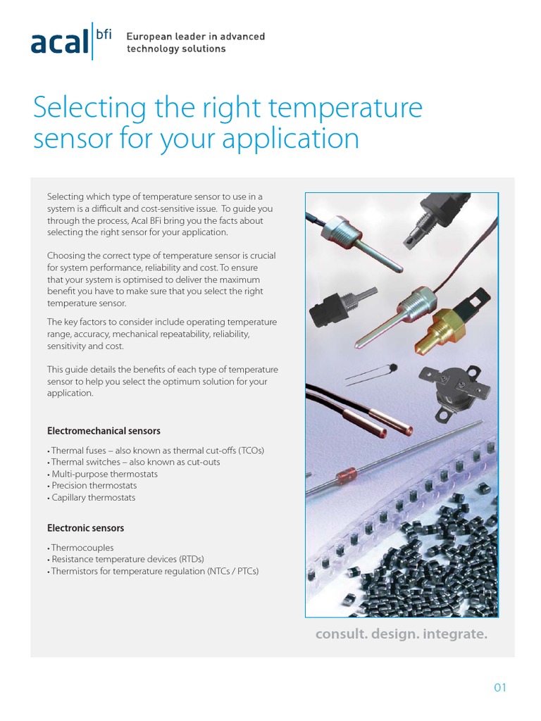 Guide to Selecting Temperature Sensors | PDF