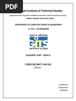 17EGICS065 - Cyber Security Lab File