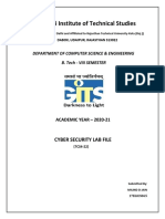 17EGICS065 - Cyber Security Lab File