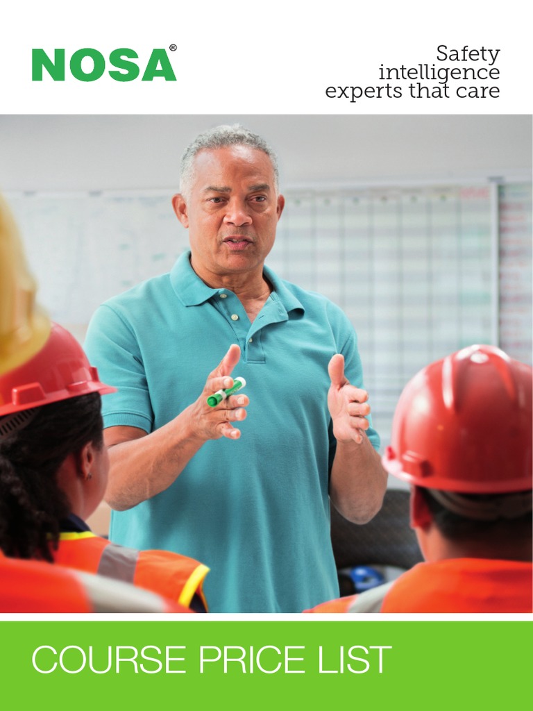 NOSA COURSES AND PRICES 2025 PDF DOWNLOAD SOUTH AFRICA GAUTENG visual data 4