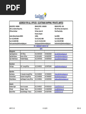 Emergency contact list