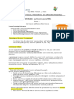 Lesson 2 - Government and Forms of Government