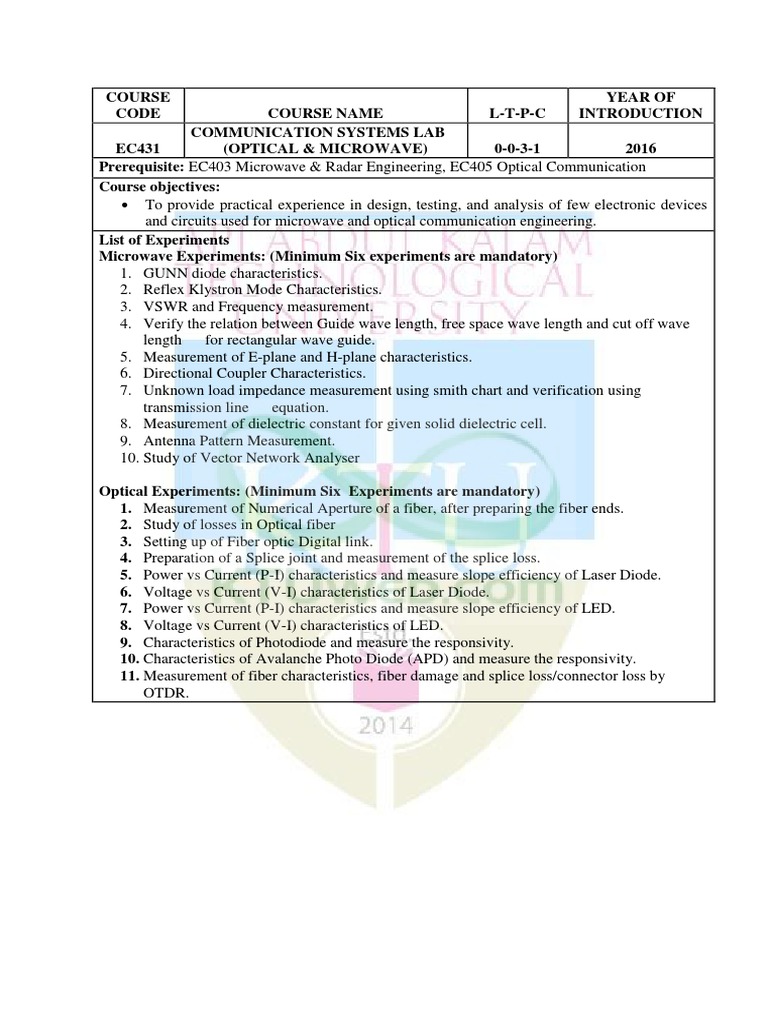 EC431 Communication Systems Lab | PDF