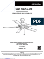 Use and Care Guide: Farmington 52 Inch Ceiling Fan