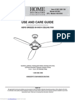 Use and Care Guide: Aero Breeze 60-Inch Ceiling Fan