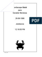 Para Geraldiz Mendoza 26-06-1988 Jarabacoa 12:18:00 PM: Horóscopo Natal