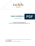 Exlibris System Aleph Installation Kit Aik Version 2x or Later