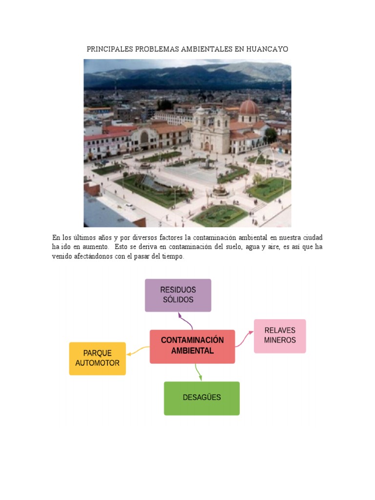 Problemas Ambientales en Huancayo | PDF | Residuos | Colector de aguas ...