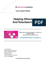 VOLUNTEERING - Lesson Notes